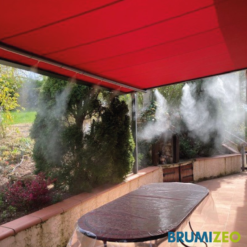 BRUMIZEO rafraichissement de terrasse et jardin par brumisation sur store