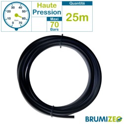 BRUMIZEO Tube noir en nylon 25 mètres haute pression diamètre 8